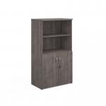 Universal combination unit with open top 1440mm high with 3 shelves - grey oak R1440OPGO