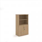 Universal combination unit with open top 1440mm high with 3 shelves - Kendal Oak R1440OPKO