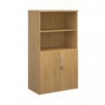 Universal combination unit with open top 1440mm high with 3 shelves - oak R1440OPO