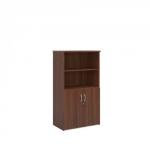 Universal combination unit with open top 1440mm high with 3 shelves - walnut R1440OPW