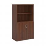 Universal combination unit with open top 1440mm high with 3 shelves - walnut R1440OPW