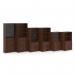 Universal combination unit with open top 1440mm high with 3 shelves - walnut R1440OPW