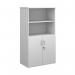 This photograph shows a sleek and functional combination unit from dams Medium Cupboards, featuring an open top and 3 shelves, standing at 1440mm high. The clean white color adds a modern touch to any room.