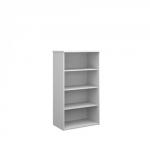 Universal bookcase 1440mm high with 3 shelves - white