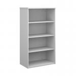 Universal bookcase 1440mm high with 3 shelves - white R1440WH