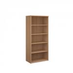Universal bookcase 1790mm high with 4 shelves - beech R1790B