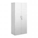 Duo double door cupboard 1790mm high with 4 shelves - white R1790DD-WH