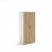 Duo double door cupboard 1790mm high with 4 shelves - white with kendal oak doors R1790DD-WHKO