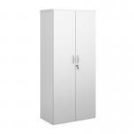 Universal double door cupboard 1790mm high with 4 shelves - white R1790DWH