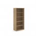 Universal bookcase 1790mm high with 4 shelves - Kendal Oak R1790KO