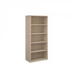 Universal bookcase 1790mm high with 4 shelves - maple