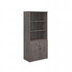 Universal combination unit with open top 1790mm high with 4 shelves - grey oak R1790OPGO
