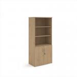 Universal combination unit with open top 1790mm high with 4 shelves - Kendal Oak R1790OPKO