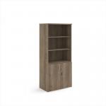 Universal combination unit with open top 1790mm high with 4 shelves - Nebraska Oak R1790OPNO