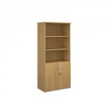 Universal combination unit with open top 1790mm high with 4 shelves - oak R1790OPO