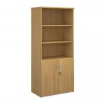 Universal combination unit with open top 1790mm high with 4 shelves - oak R1790OPO