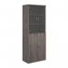 Universal combination unit with glass upper doors 2140mm high with 5 shelves - grey oak R2140COMGO