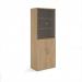 Universal combination unit with glass upper doors 2140mm high with 5 shelves - Kendal Oak R2140COMKO
