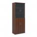 Universal combination unit with glass upper doors 2140mm high with 5 shelves - walnut R2140COMW