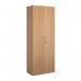 Universal double door cupboard 2140mm high with 5 shelves - beech R2140DB