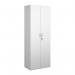 Duo double door cupboard 2140mm high with 5 shelves - white R2140DD-WH