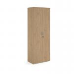 Universal double door cupboard 2140mm high with 5 shelves - Kendal Oak R2140DKO