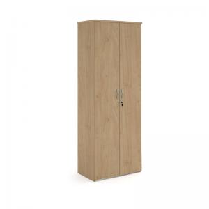 Universal double door cupboard 2140mm high with 5 shelves - Kendal Oak