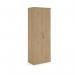 Universal double door cupboard 2140mm high with 5 shelves - Kendal Oak R2140DKO