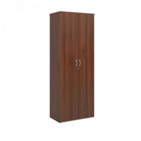 Universal double door cupboard 2140mm high with 5 shelves - walnut R2140DW