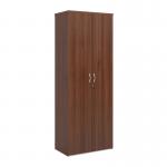 Universal double door cupboard 2140mm high with 5 shelves - walnut R2140DW