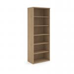 Universal bookcase 2140mm high with 5 shelves - Kendal Oak R2140KO