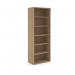 Universal bookcase 2140mm high with 5 shelves - Kendal Oak R2140KO