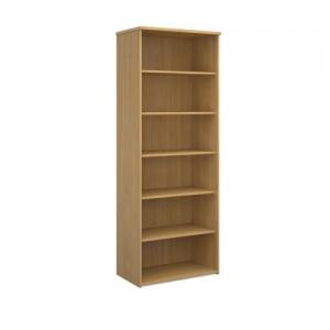 Image of Universal bookcase 2140mm high with 5 shelves - oak
