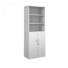 Universal combination unit with open top 2140mm high with 5 shelves - white R2140OPWH