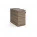 Desk high 3 drawer pedestal with silver handles 800mm deep - Nebraska Oak R25DH8NO