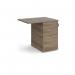 Desk high 3 drawer pedestal 600mm deep with 800mm flyover top - Nebraska Oak R25EP8NO