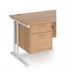 Maestro 25 2 drawer fixed pedestal - beech R2FB