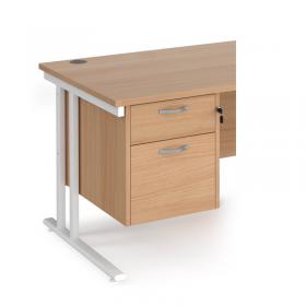 Maestro 25 2 drawer fixed pedestal - beech R2FB