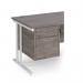 Maestro 25 2 drawer fixed pedestal - grey oak R2FGO