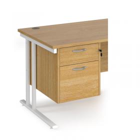 Maestro 25 2 drawer fixed pedestal - oak R2FO