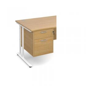 Maestro 25 2 drawer fixed pedestal - oak R2FO