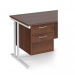 Maestro 25 2 drawer fixed pedestal - walnut R2FW