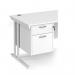 Maestro 25 2 drawer fixed pedestal - white R2FWH