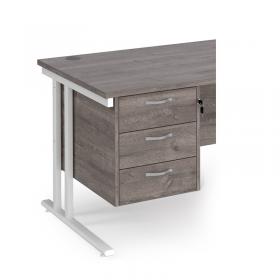 Maestro 25 3 drawer fixed pedestal - grey oak R3FGO