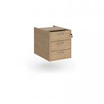 Maestro 25 3 drawer fixed pedestal - Kendal Oak R3FKO