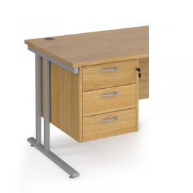 Maestro 25 3 drawer fixed pedestal - oak R3FO