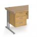 Maestro 25 3 drawer fixed pedestal - oak R3FO