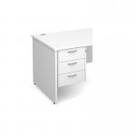 Maestro 25 3 drawer fixed pedestal - white R3FWH