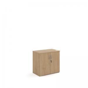 Universal double door cupboard 740mm high with 1 shelf - Kendal Oak
