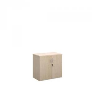Universal double door cupboard 740mm high with 1 shelf - maple R740DM